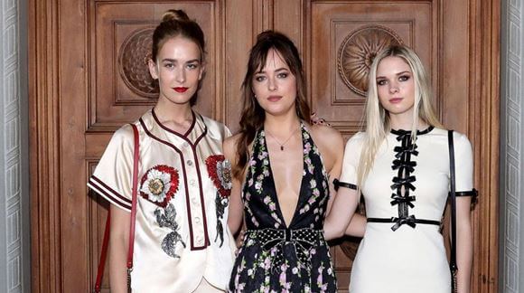 Grace Johnson with her sisters, Dakota Johnson and Jesse Wayne Johnson.